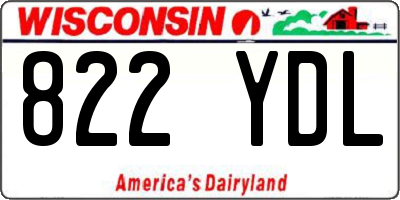 WI license plate 822YDL