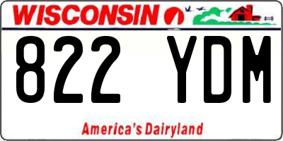 WI license plate 822YDM
