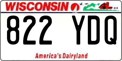 WI license plate 822YDQ