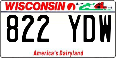 WI license plate 822YDW