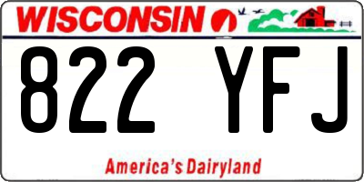 WI license plate 822YFJ