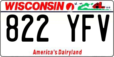 WI license plate 822YFV