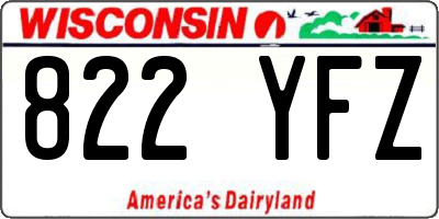 WI license plate 822YFZ