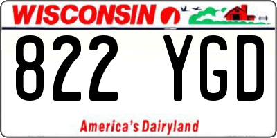 WI license plate 822YGD