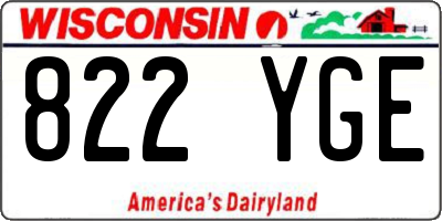 WI license plate 822YGE