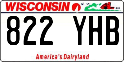 WI license plate 822YHB