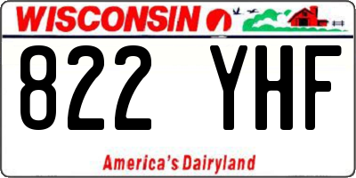 WI license plate 822YHF