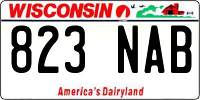 WI license plate 823NAB