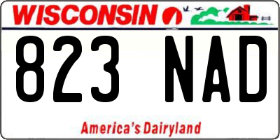 WI license plate 823NAD