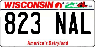 WI license plate 823NAL