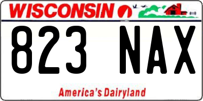 WI license plate 823NAX