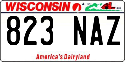 WI license plate 823NAZ