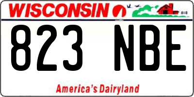 WI license plate 823NBE