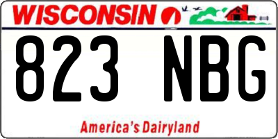 WI license plate 823NBG