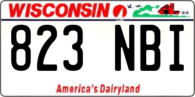 WI license plate 823NBI