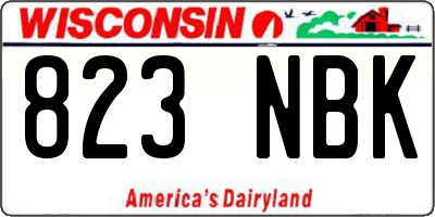 WI license plate 823NBK