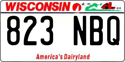 WI license plate 823NBQ