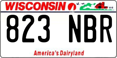WI license plate 823NBR