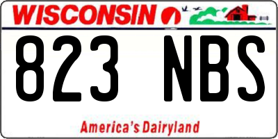 WI license plate 823NBS
