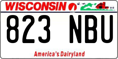 WI license plate 823NBU