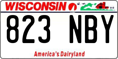 WI license plate 823NBY