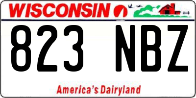 WI license plate 823NBZ