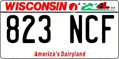 WI license plate 823NCF