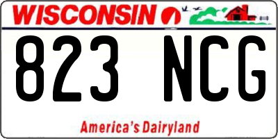 WI license plate 823NCG