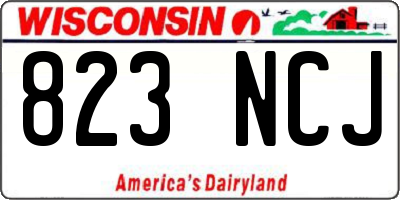 WI license plate 823NCJ