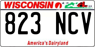 WI license plate 823NCV