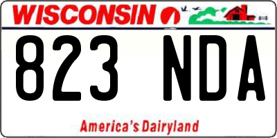 WI license plate 823NDA