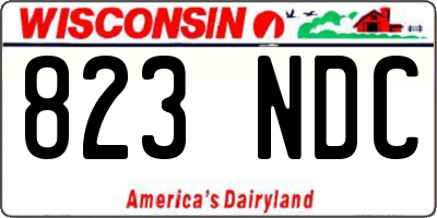 WI license plate 823NDC