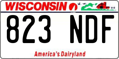 WI license plate 823NDF