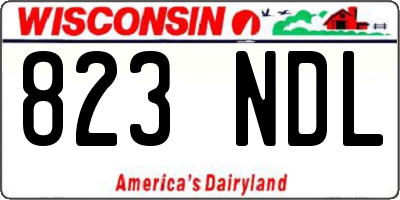 WI license plate 823NDL