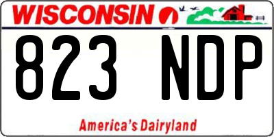 WI license plate 823NDP