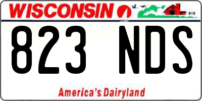 WI license plate 823NDS