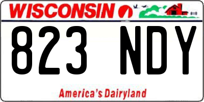WI license plate 823NDY