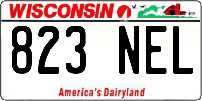 WI license plate 823NEL