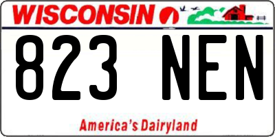 WI license plate 823NEN