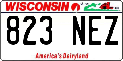 WI license plate 823NEZ
