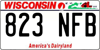 WI license plate 823NFB