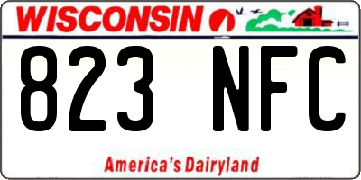 WI license plate 823NFC