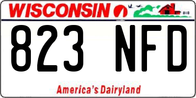 WI license plate 823NFD