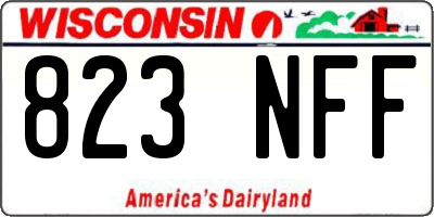 WI license plate 823NFF