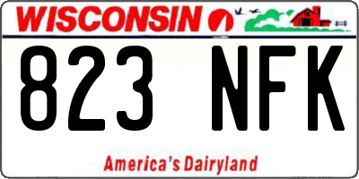 WI license plate 823NFK
