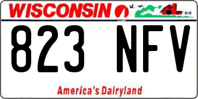 WI license plate 823NFV