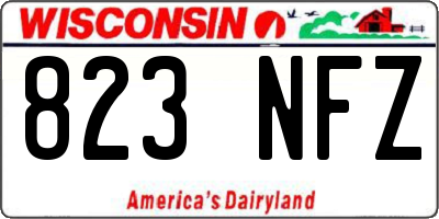 WI license plate 823NFZ