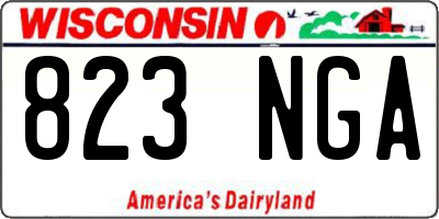 WI license plate 823NGA