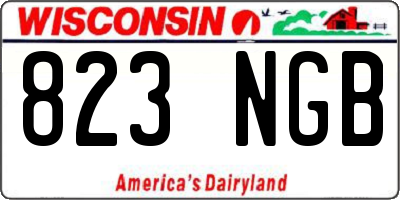 WI license plate 823NGB
