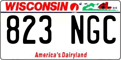 WI license plate 823NGC